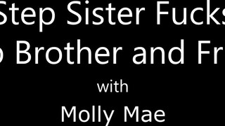 Step Siblings Caught - Molly Mae a tesóval meg a haverjával kúr