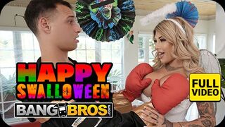 BANGBROS Hálózat Izgató Milfje Vadul Cumizza Mostohafia Nagy Farkát Halloween Előtt